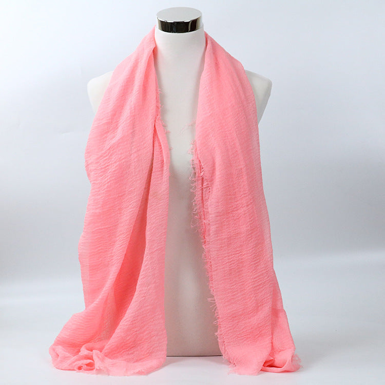 Monochrome cotton scarf shawl