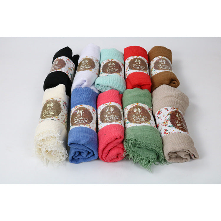 Monochrome cotton scarf shawl