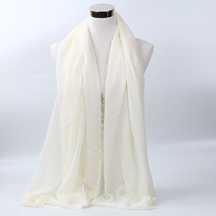 Monochrome cotton scarf shawl