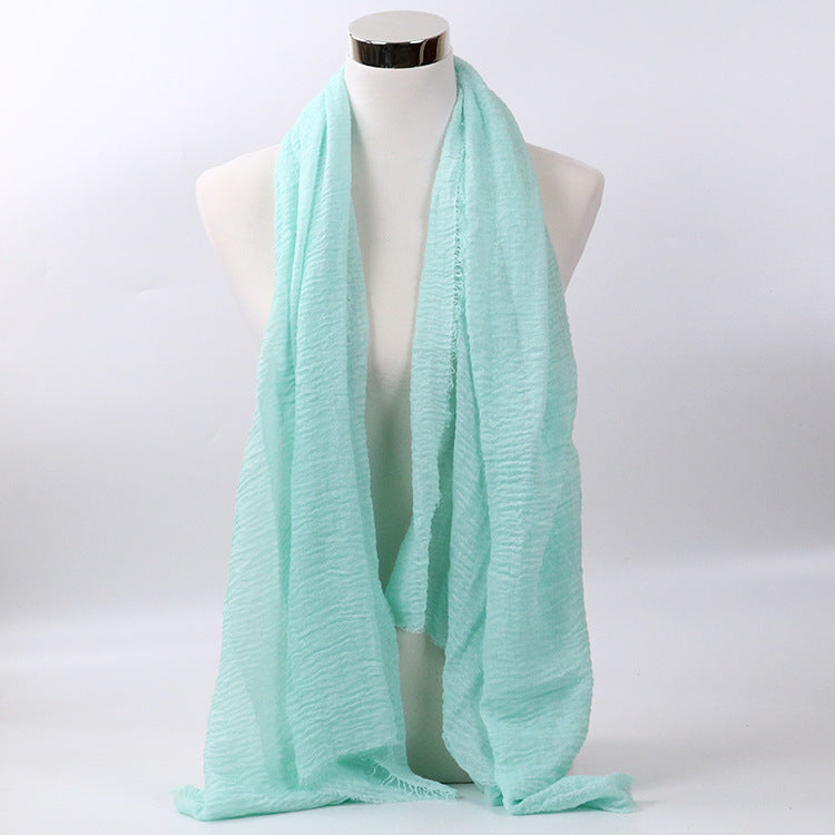 Monochrome cotton scarf shawl