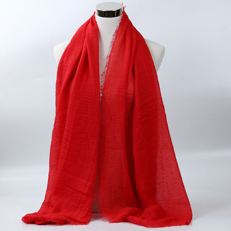 Monochrome cotton scarf shawl