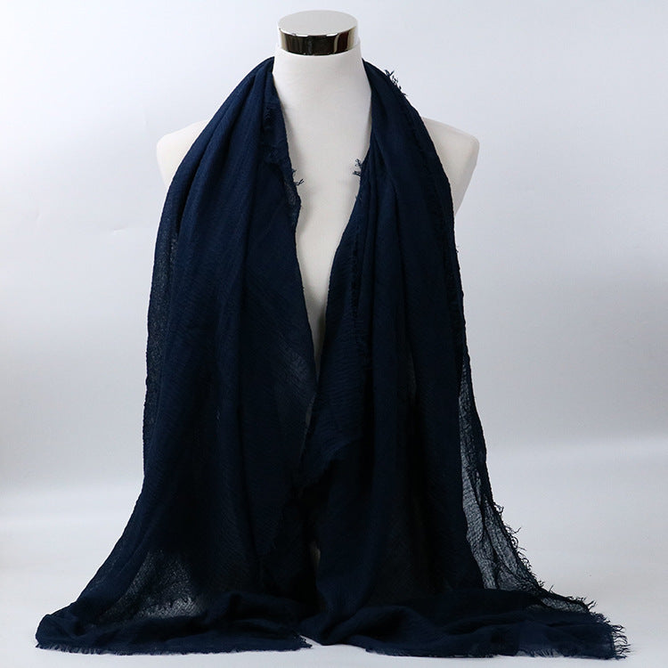 Monochrome cotton scarf shawl