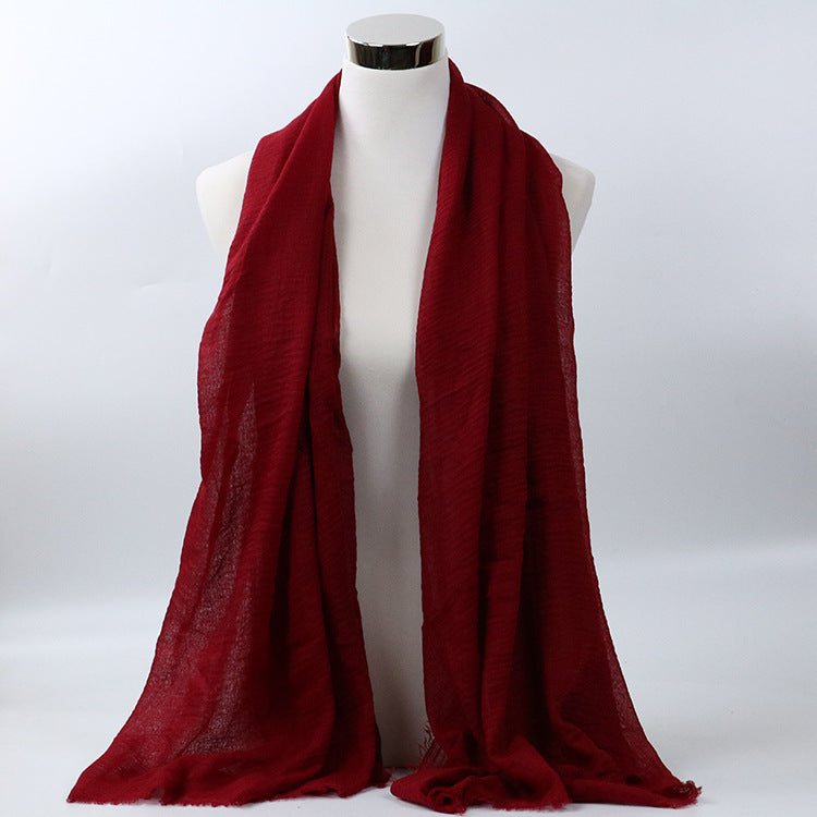 Monochrome cotton scarf shawl