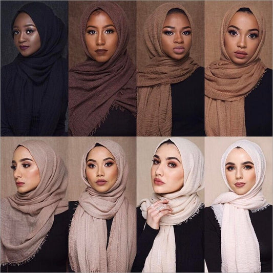 Monochrome cotton scarf shawl