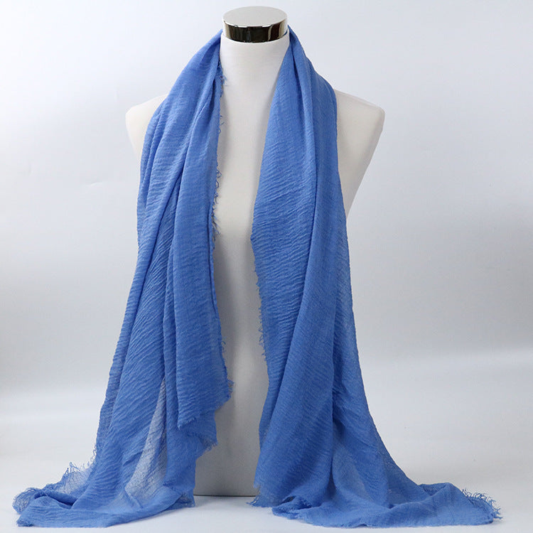 Monochrome cotton scarf shawl