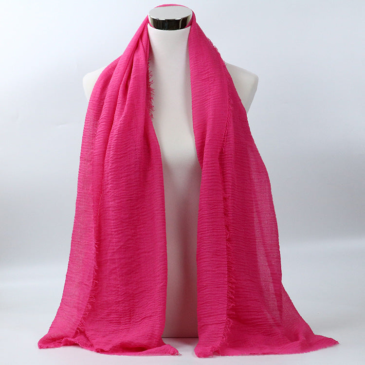 Monochrome cotton scarf shawl
